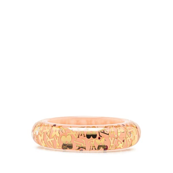 Pre-owned Louis Vuitton Monogram Resin Inclusion Bangle Pink