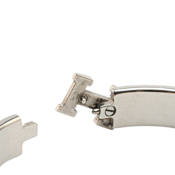 Pre-owned Hermès Narrow Enamel Clic H Bracelet PM Blue