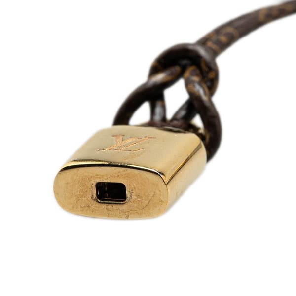 Pre-owned Louis Vuitton Monogram Padlock Bracelet Brown