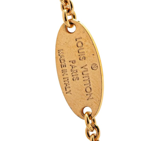 Pre-owned Louis Vuitton Gold Plated LV and Me Letter Y Charm Bracelet Gold