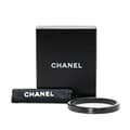 Miniatyrbild 5 av 5: Pre-owned Chanel Resin CC Crystal Bangle Black