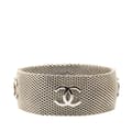 Miniatyrbild 3 av 7: Pre-owned Chanel Silver CC Metal Mesh Bracelet Silver
