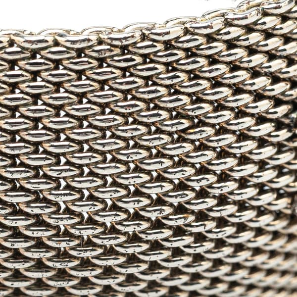 Pre-owned Chanel Silver CC Metal Mesh Bracelet Silver