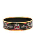 Miniatyrbild 3 av 5: Pre-owned Hermès Wide Horse Enamel Bangle 65 Black