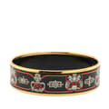 Miniatyrbild 2 av 5: Pre-owned Hermès Wide Horse Enamel Bangle 65 Black
