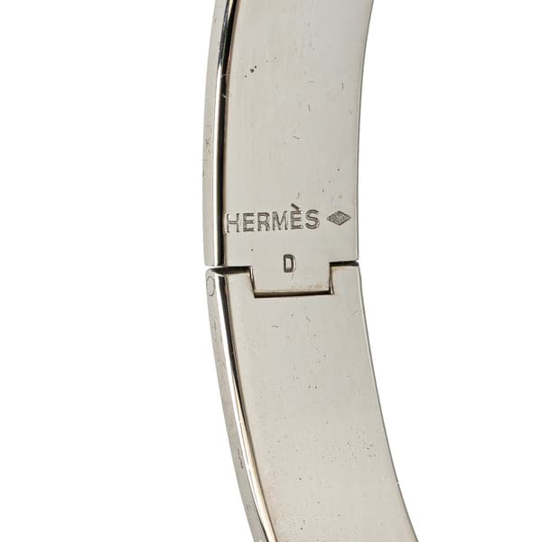 Pre-owned Hermès Narrow Enamel Clic H Bracelet PM Black