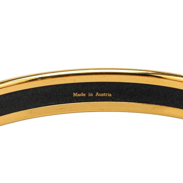 Pre-owned Hermès Narrow Enamel Anchor Bangle 65 Red