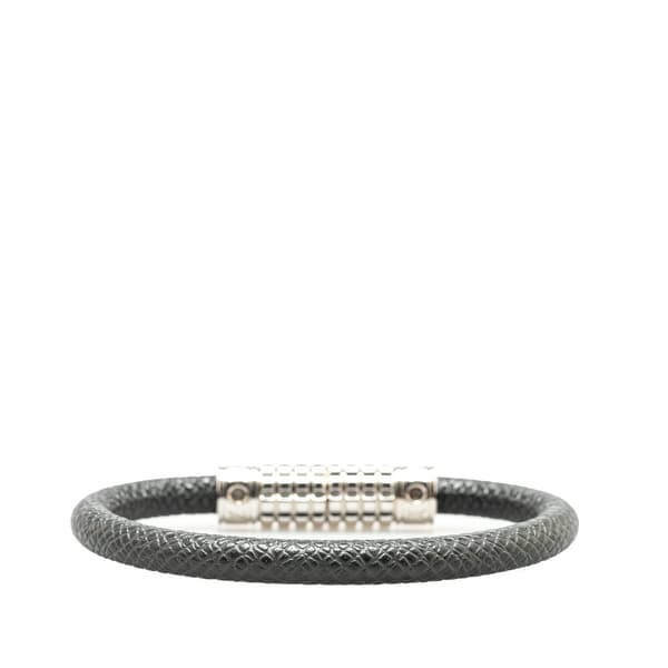 Pre-owned Louis Vuitton Taiga Digit Bracelet Black