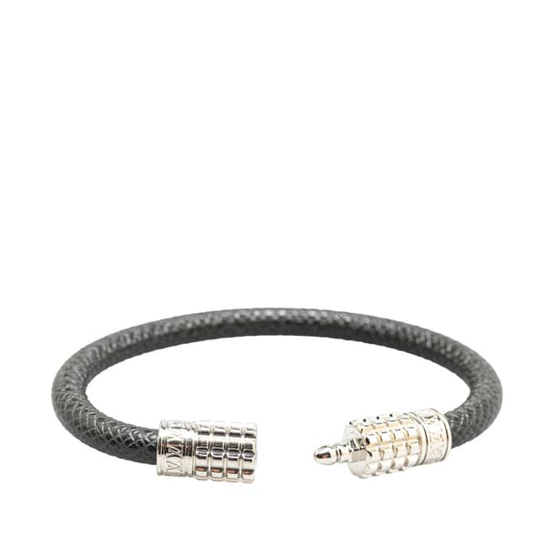 Pre-owned Louis Vuitton Taiga Digit Bracelet Black