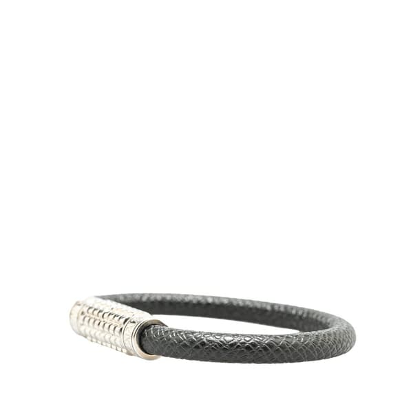 Pre-owned Louis Vuitton Taiga Digit Bracelet Black