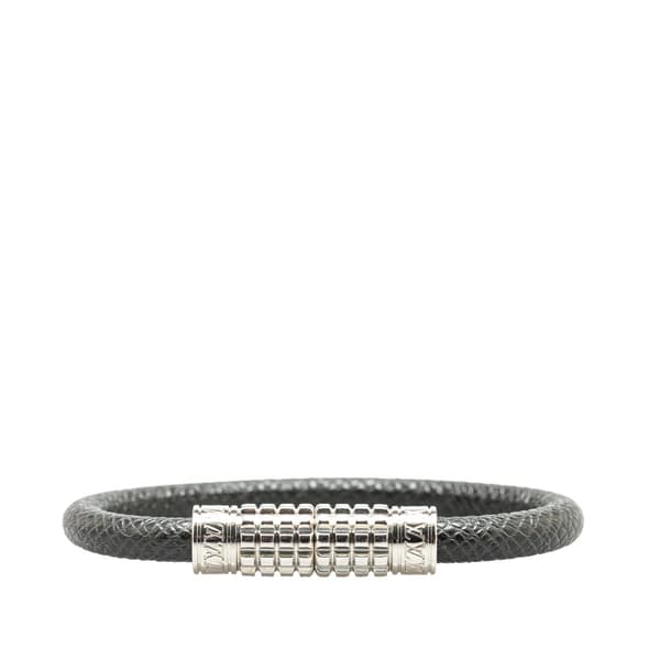 Pre-owned Louis Vuitton Taiga Digit Bracelet Black