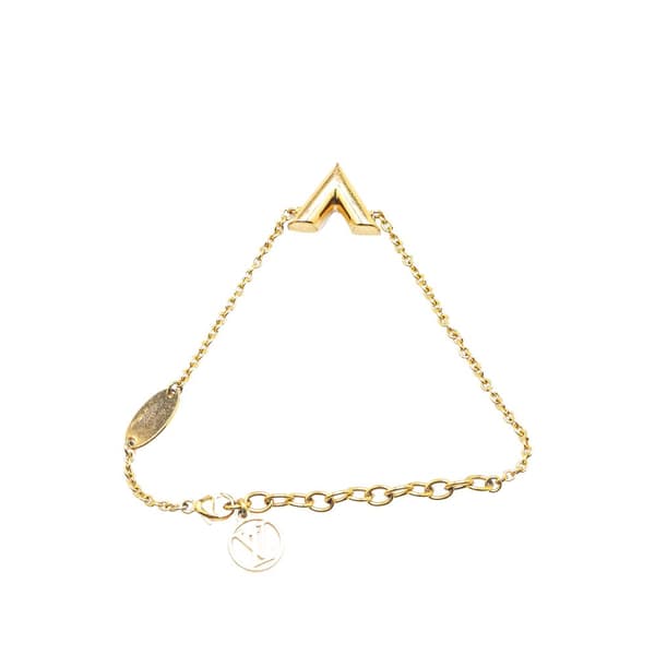 Pre-owned Louis Vuitton Gold Plated Essential V Bracelet Gold