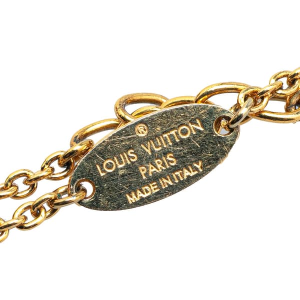 Pre-owned Louis Vuitton Gold Plated Essential V Bracelet Gold