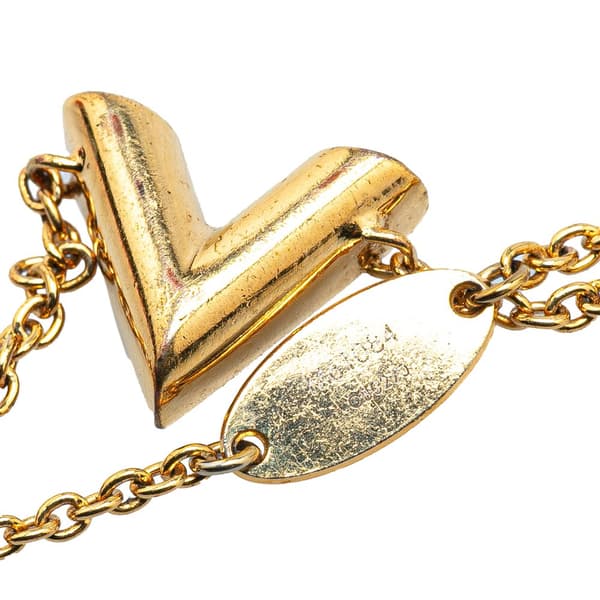 Pre-owned Louis Vuitton Gold Plated Essential V Bracelet Gold