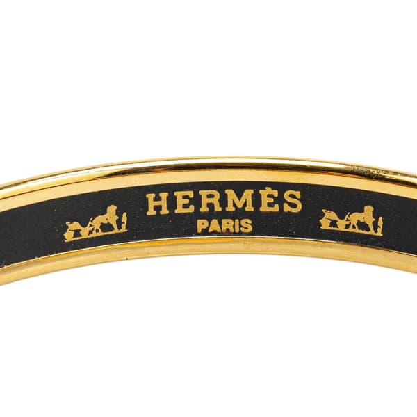 Pre-owned Hermès Narrow Cordages Enamel Bangle 70 Red