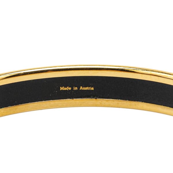 Pre-owned Hermès Narrow Cordages Enamel Bangle 70 Red