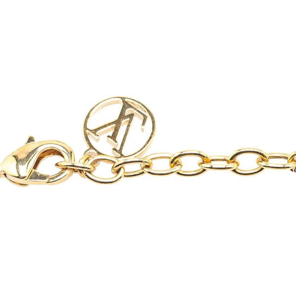 Pre-owned Louis Vuitton Gold Plated Trunkies Charm Bracelet Gold