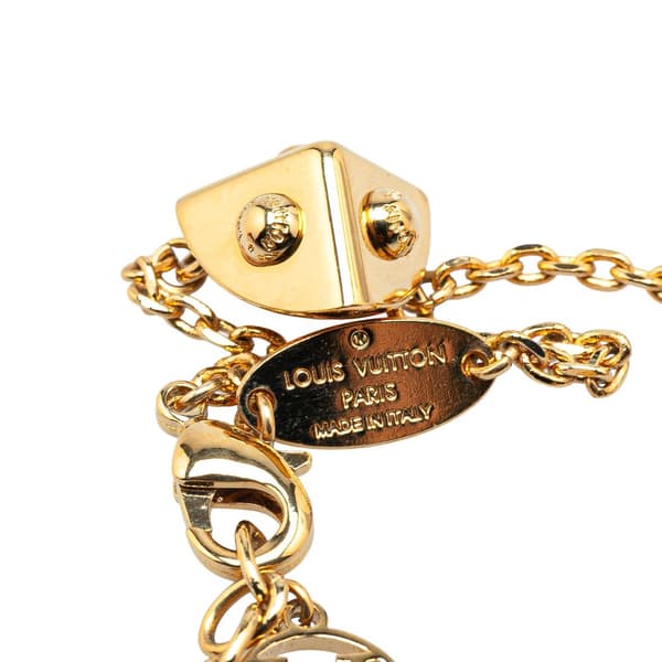 Pre-owned Louis Vuitton Gold Plated Trunkies Charm Bracelet Gold