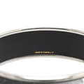 Miniatyrbild 5 av 5: Pre-owned Hermès Wide Enamel Printed Horse Motif Bracelet Black