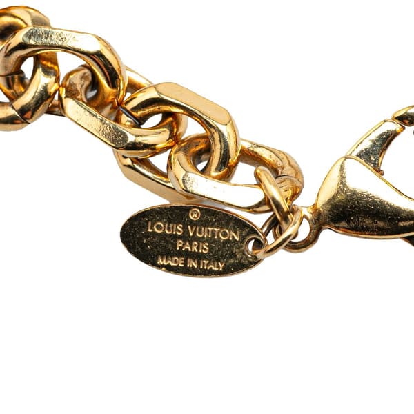 Pre-owned Louis Vuitton Gold Plated Hide and Seek Bracelet Gold