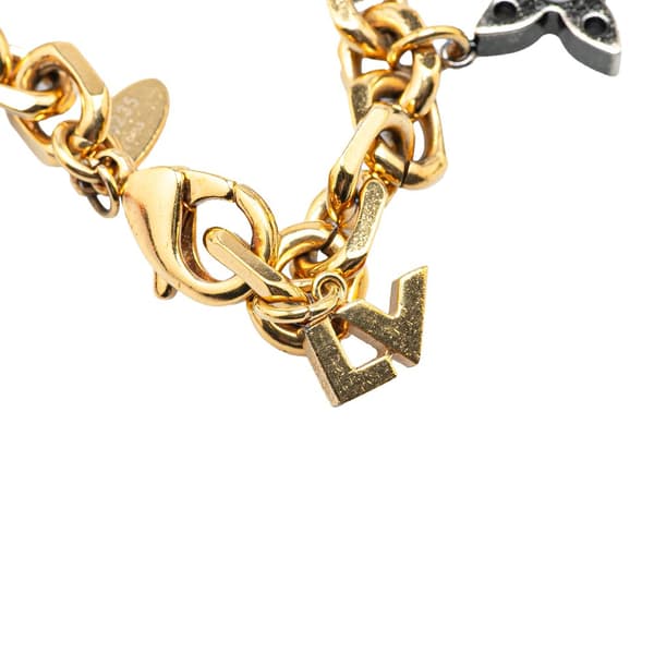 Pre-owned Louis Vuitton Gold Plated Hide and Seek Bracelet Gold
