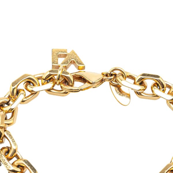 Pre-owned Louis Vuitton Gold Plated Hide and Seek Bracelet Gold
