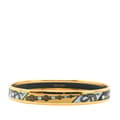 Miniatyrbild 3 av 5: Pre-owned Hermès Narrow Printed Enamel Bangle 65 Gold