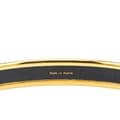 Miniatyrbild 5 av 5: Pre-owned Hermès Narrow Printed Enamel Bangle 65 Gold