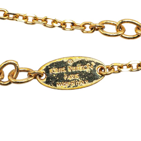 Pre-owned Louis Vuitton Gold Plated Monogram Blooming Supple Bracelet Gold