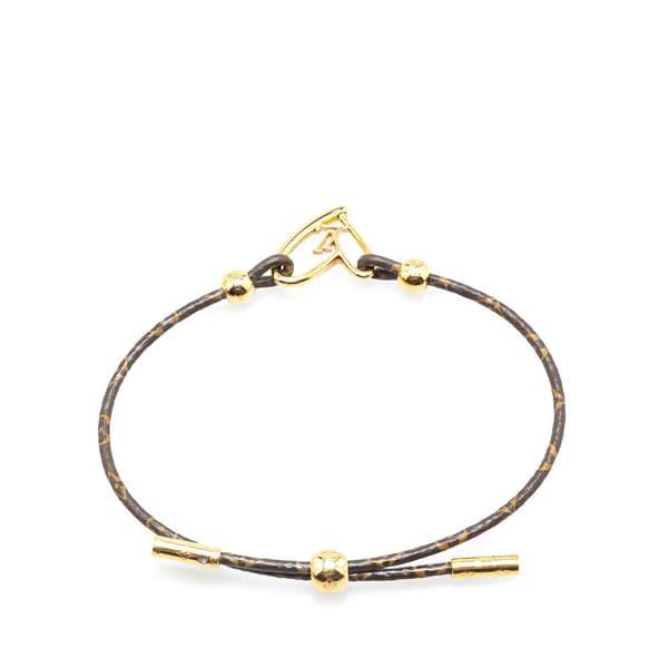 Pre-owned Louis Vuitton Monogram Fall In Love Adjustable Bracelet Brown