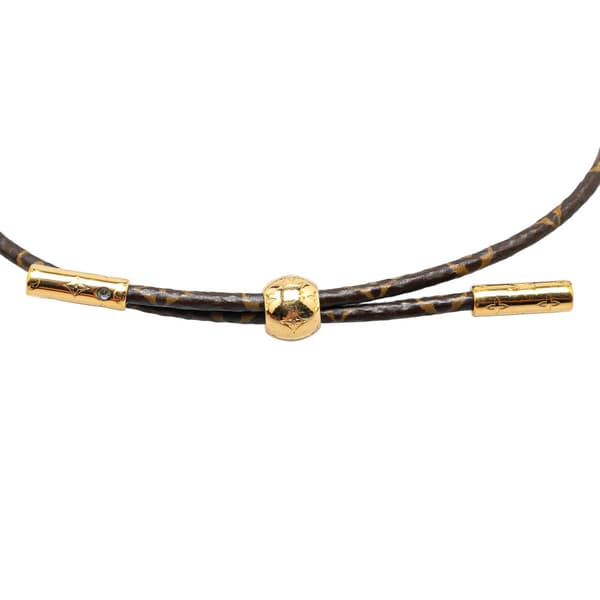 Pre-owned Louis Vuitton Monogram Fall In Love Adjustable Bracelet Brown