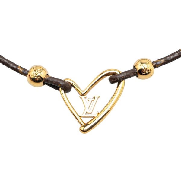 Pre-owned Louis Vuitton Monogram Fall In Love Adjustable Bracelet Brown