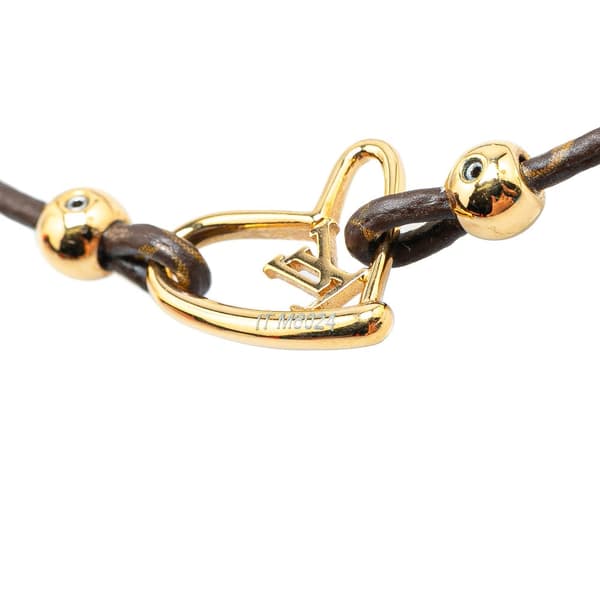 Pre-owned Louis Vuitton Monogram Fall In Love Adjustable Bracelet Brown