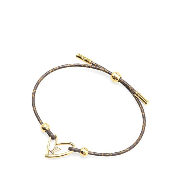 Pre-owned Louis Vuitton Monogram Fall In Love Adjustable Bracelet Brown