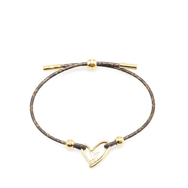 Pre-owned Louis Vuitton Monogram Fall In Love Adjustable Bracelet Brown
