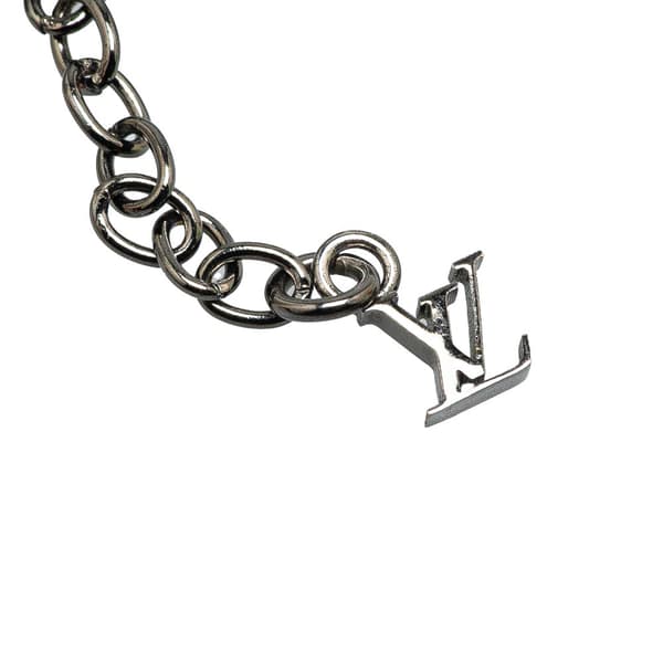Pre-owned Louis Vuitton Silver Plated LV Instinct Bracelet Silver