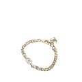 Pikkukuva 2 / 7: Pre-owned Chanel Gold Plated CC Rhinestones Chain Bracelet Gold