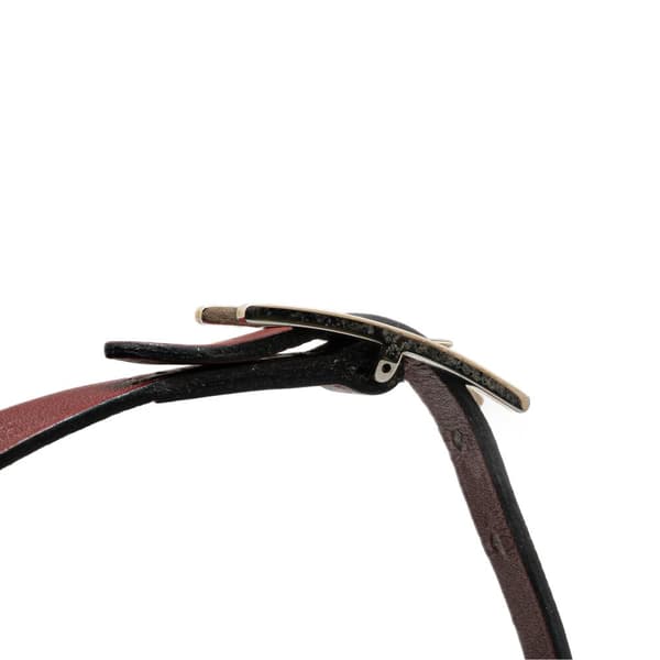 Pre-owned Hermès Leather Behapi Triple Tour Bracelet Red