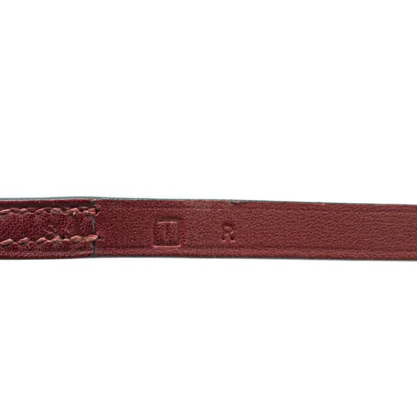 Pre-owned Hermès Leather Behapi Triple Tour Bracelet Red