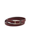 Miniatyrbilde 1 av 8: Pre-owned Hermès Leather Behapi Triple Tour Bracelet Red