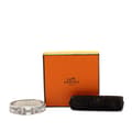 Miniatyrbild 8 av 8: Pre-owned Hermès Narrow Enamel Grand Apparat Remix Clic H Bracelet PM White