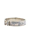 Miniatyrbild 2 av 8: Pre-owned Hermès Narrow Enamel Grand Apparat Remix Clic H Bracelet PM White