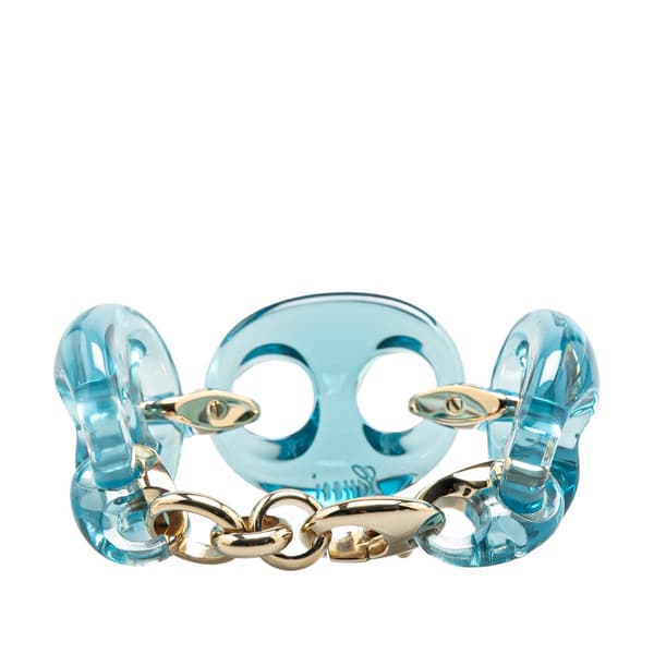 Pre-owned Gucci Plastic Marina Chain Bracelet Blue