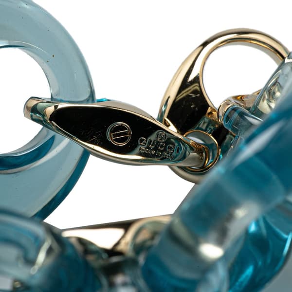 Pre-owned Gucci Plastic Marina Chain Bracelet Blue