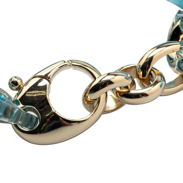 Pre-owned Gucci Plastic Marina Chain Bracelet Blue