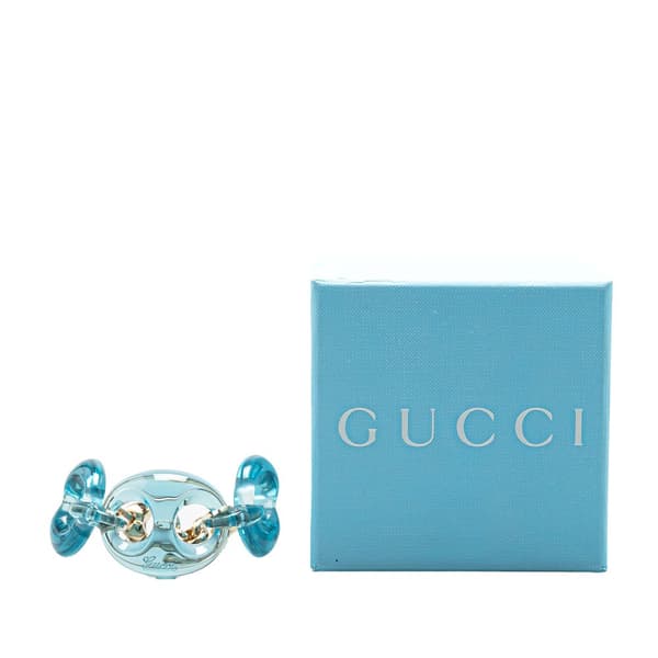 Pre-owned Gucci Plastic Marina Chain Bracelet Blue