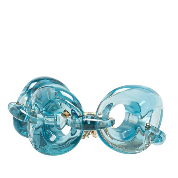 Pre-owned Gucci Plastic Marina Chain Bracelet Blue