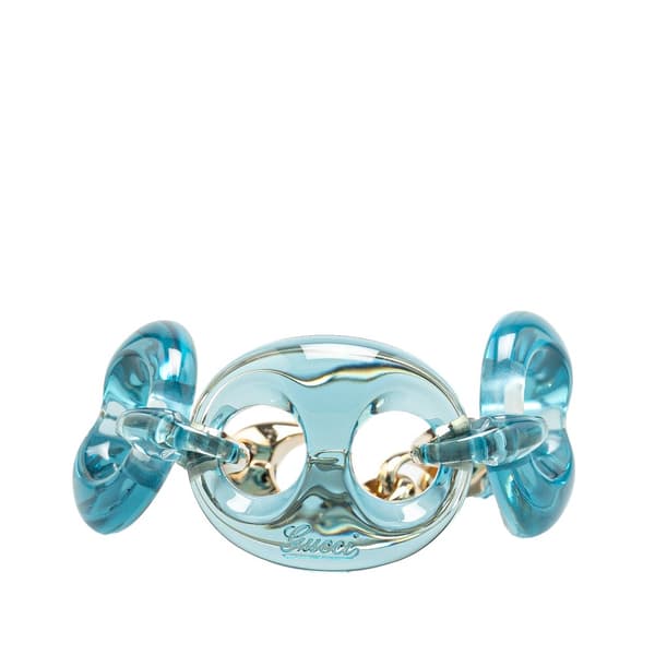 Pre-owned Gucci Plastic Marina Chain Bracelet Blue