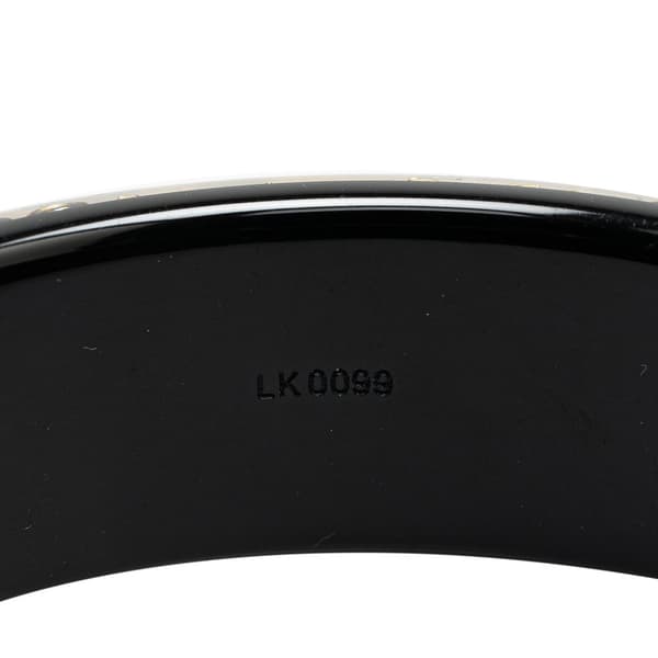 Pre-owned Louis Vuitton Wide Monogram Resin Inclusion Bangle Black