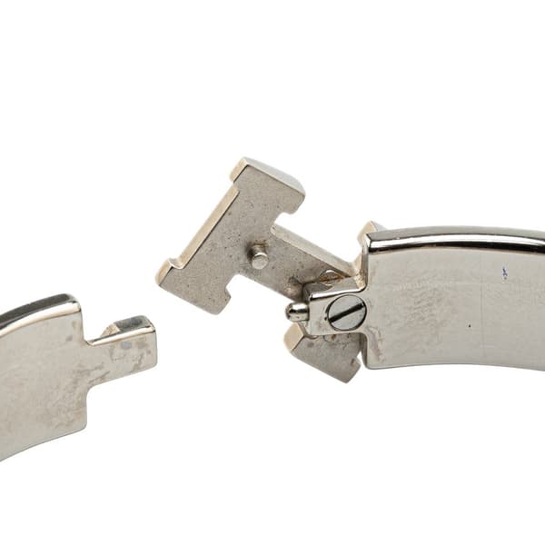 Pre-owned Hermès Narrow Enamel Clic H Bracelet PM Black